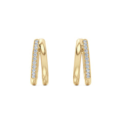 Heritage 0.10ct Lab Diamond Split Huggies Earrings in 18k Gold Vermeil