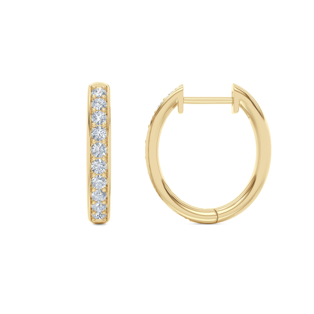 Heritage 0.50ct Lab Diamond Hoop Earrings in 18k Gold Vermeil