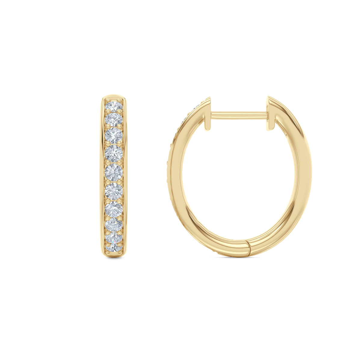 Heritage 0.50ct Lab Diamond Hoop Earrings in 18k Gold Vermeil