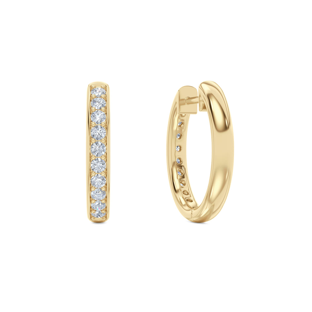 Heritage 0.50ct Lab Diamond Hoop Earrings in 18k Gold Vermeil