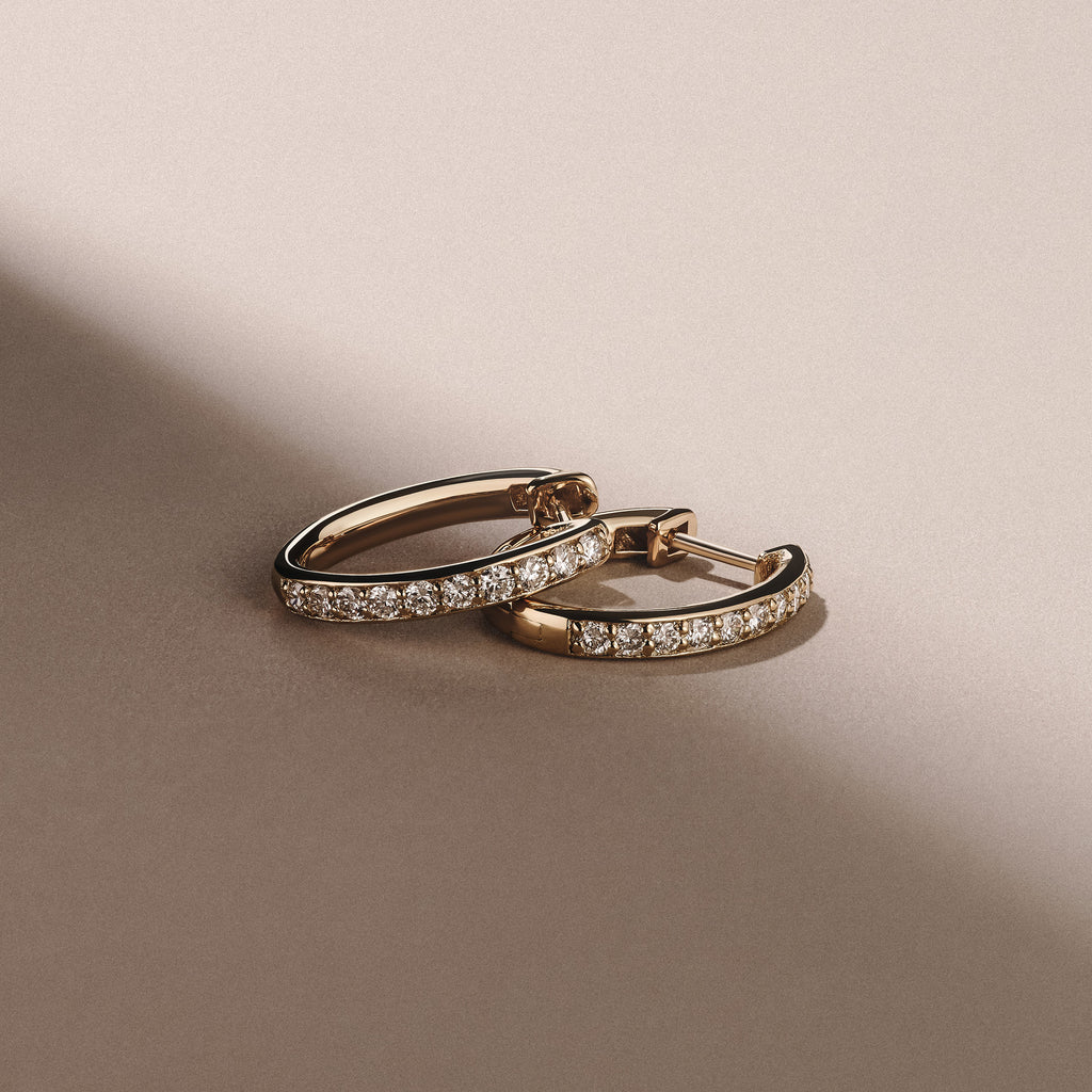Heritage 0.50ct Lab Diamond Hoop Earrings in 18k Gold Vermeil