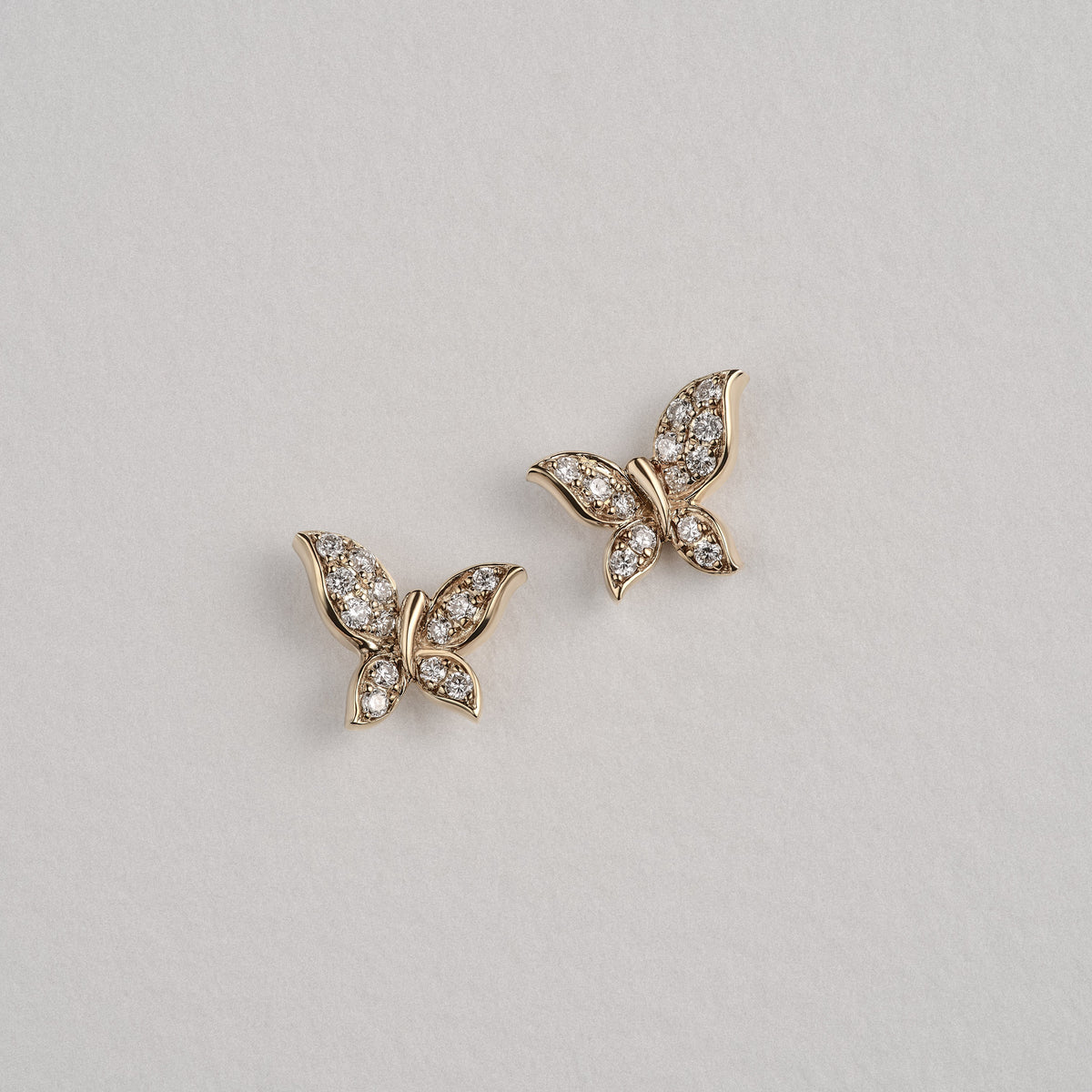 Papillon 0.15ct Lab Diamond Stud Earrings 18K Gold Vermeil