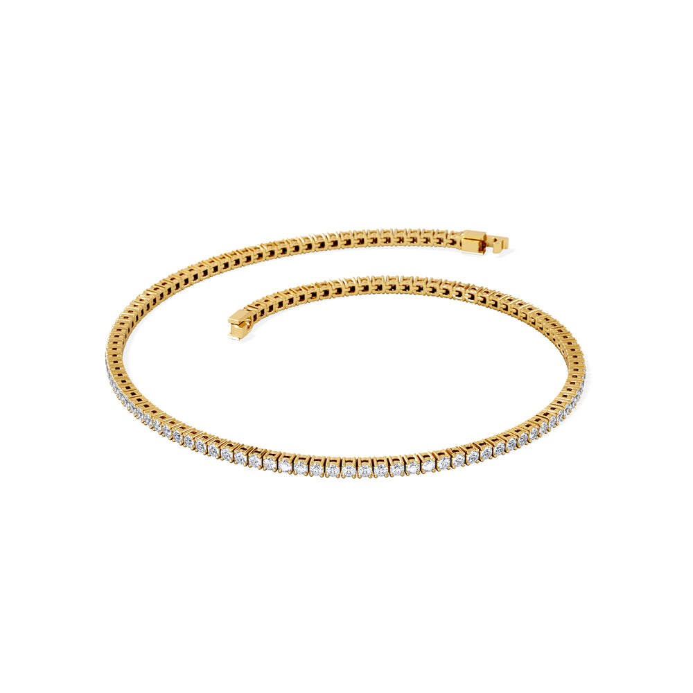 1.5ct Lab Diamond Tennis Bracelet Claw Set in 18K Gold Vermeil