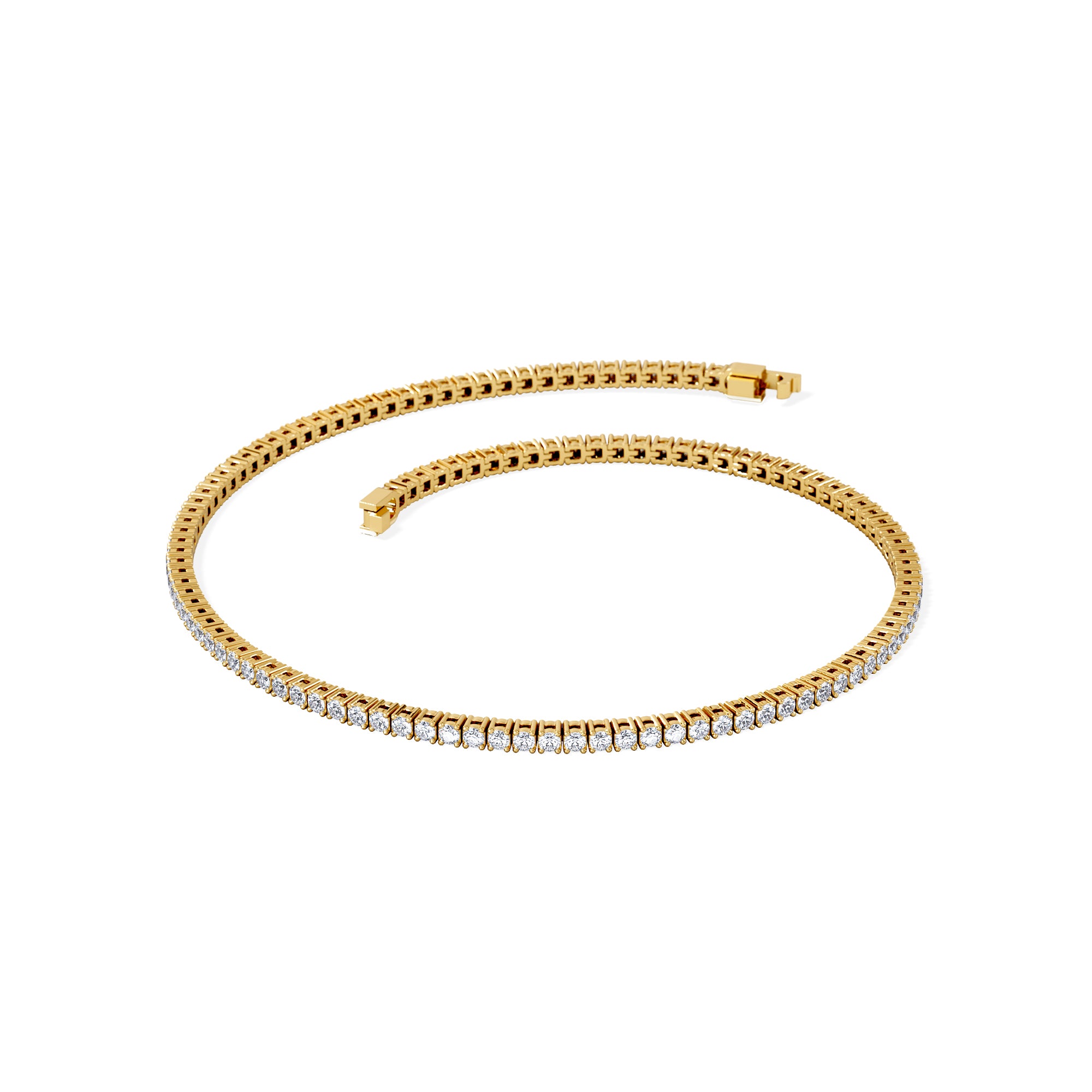 1.5ct Lab Diamond Tennis Bracelet Claw Set in 18K Gold Vermeil