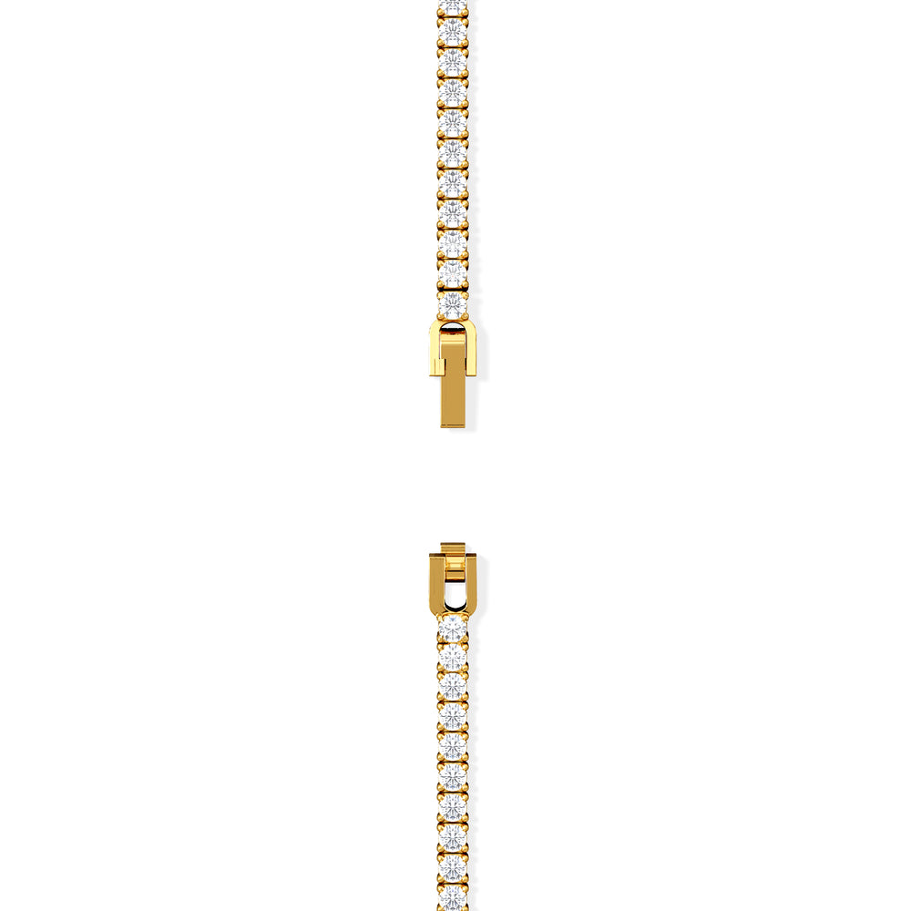 1.5ct Lab Diamond Tennis Bracelet Claw Set in 18K Gold Vermeil