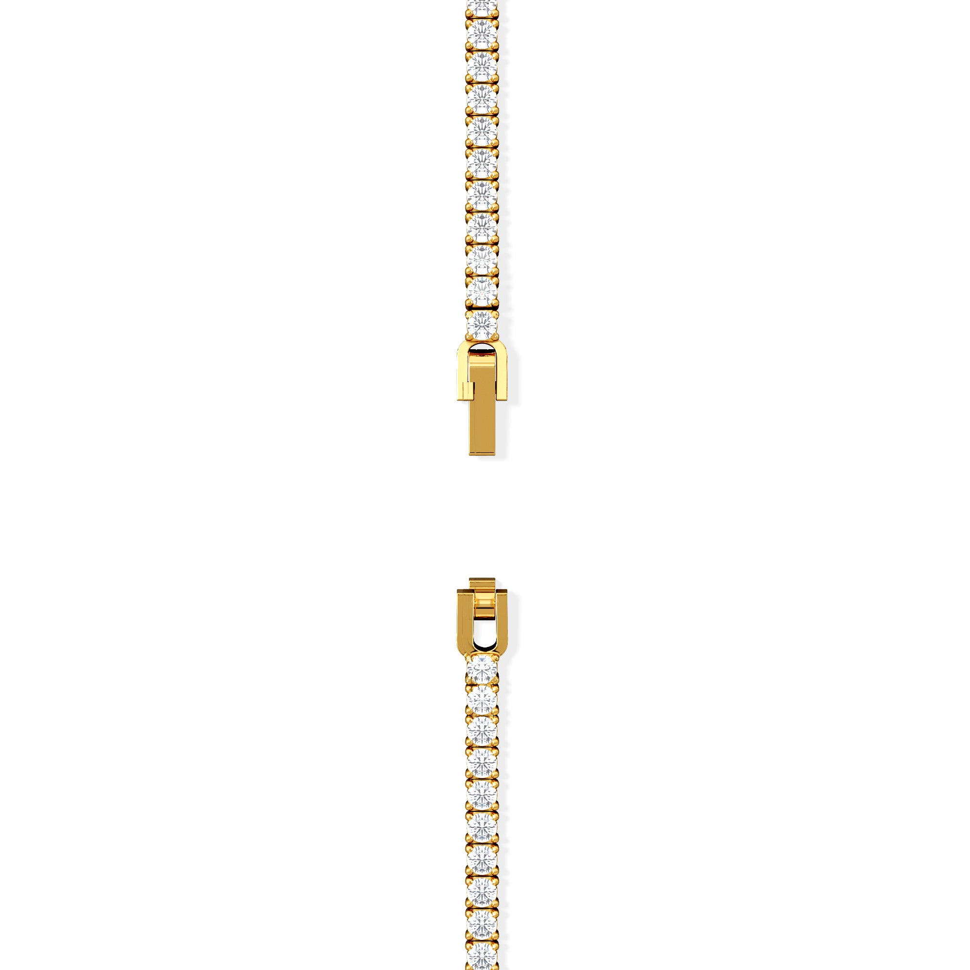 1.5ct Lab Diamond Tennis Bracelet Claw Set in 18K Gold Vermeil