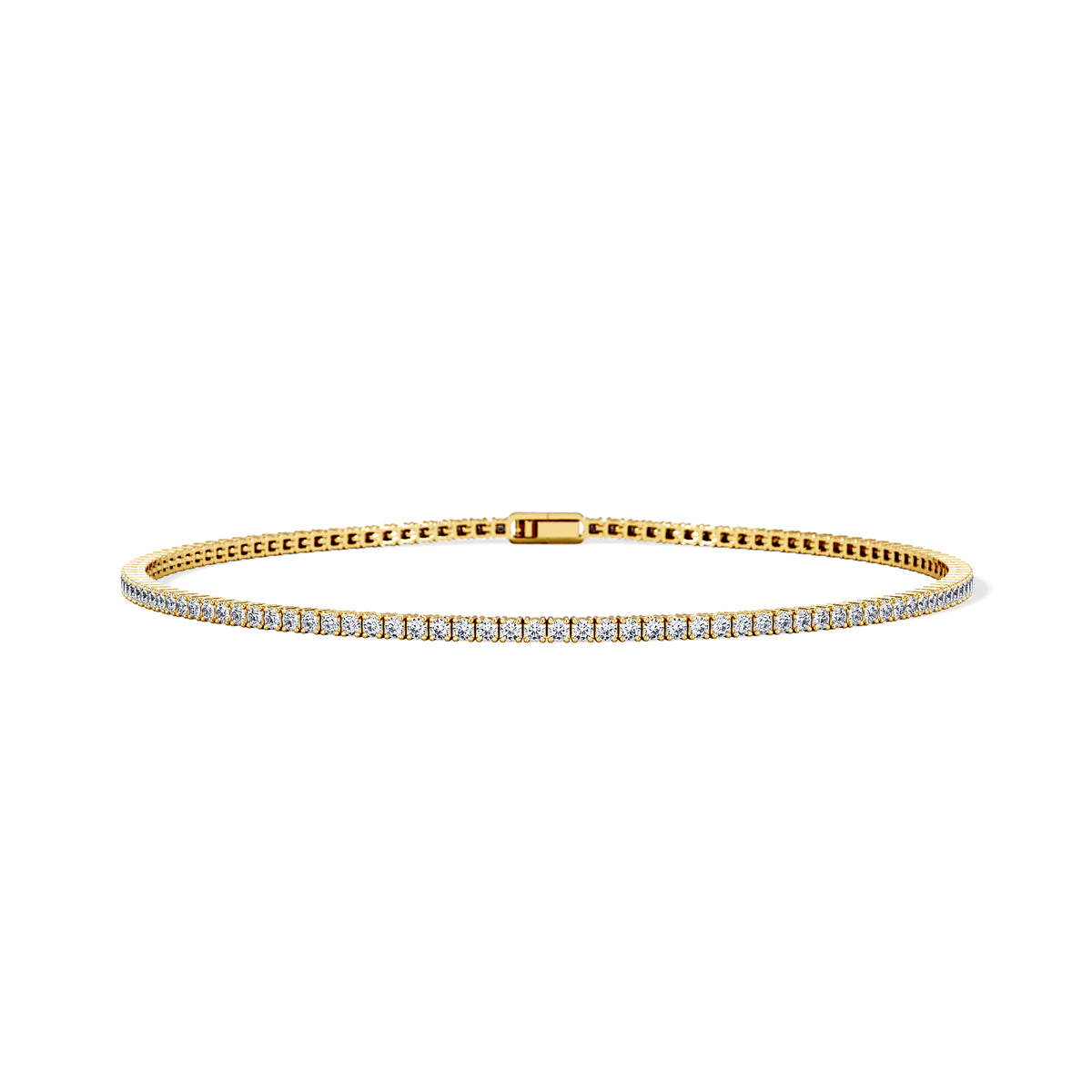1.5ct Lab Diamond Tennis Bracelet Claw Set in 18K Gold Vermeil