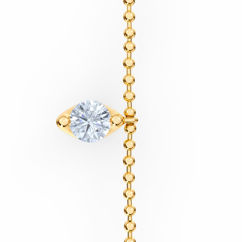 Vivara 1.00ct Round Cut Lab Diamond Bracelet in 18K Gold Vermeil
