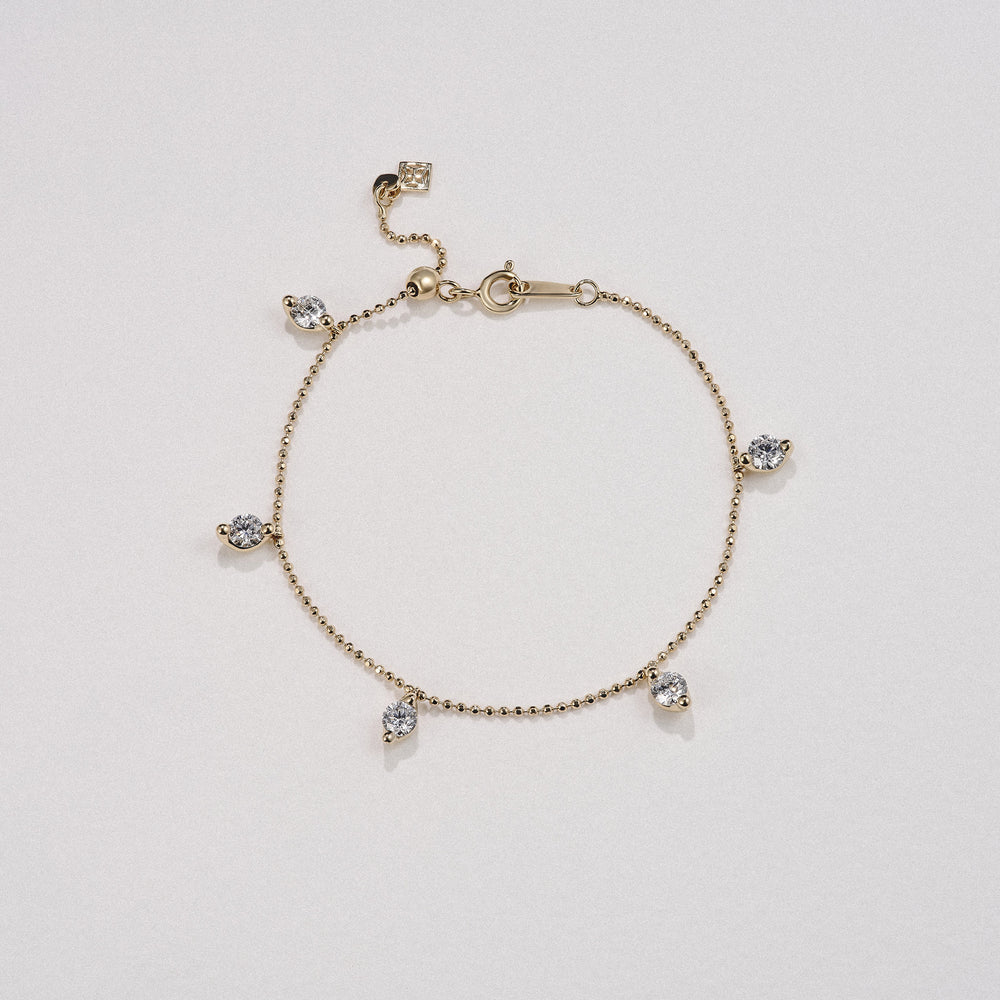 Vivara 1.00ct Round Cut Lab Diamond Bracelet in 18K Gold Vermeil