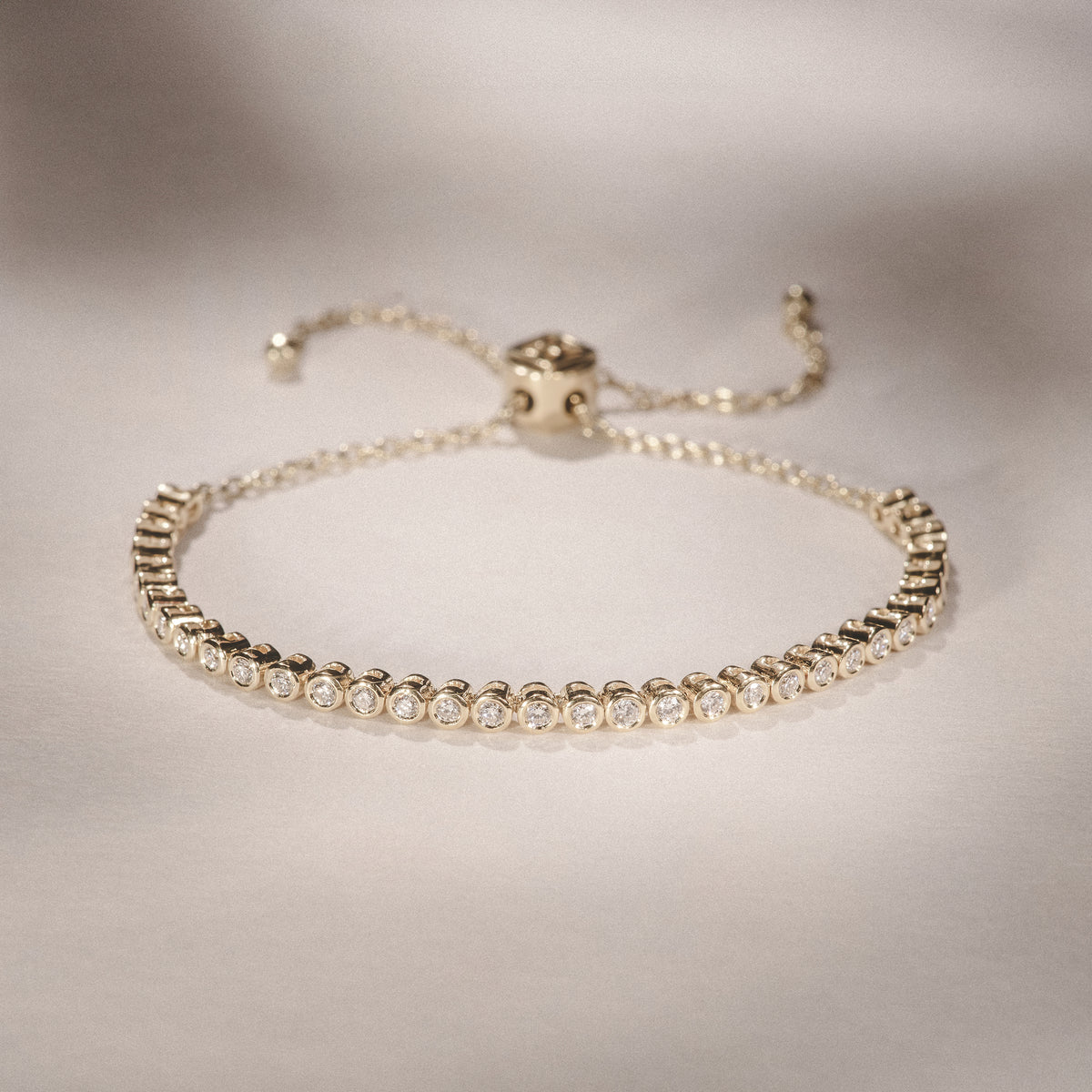 Lab Diamond Bezel Rubover Tennis Bracelet Tennis Bracelet 0.50ct in 18K Gold Vermeil
