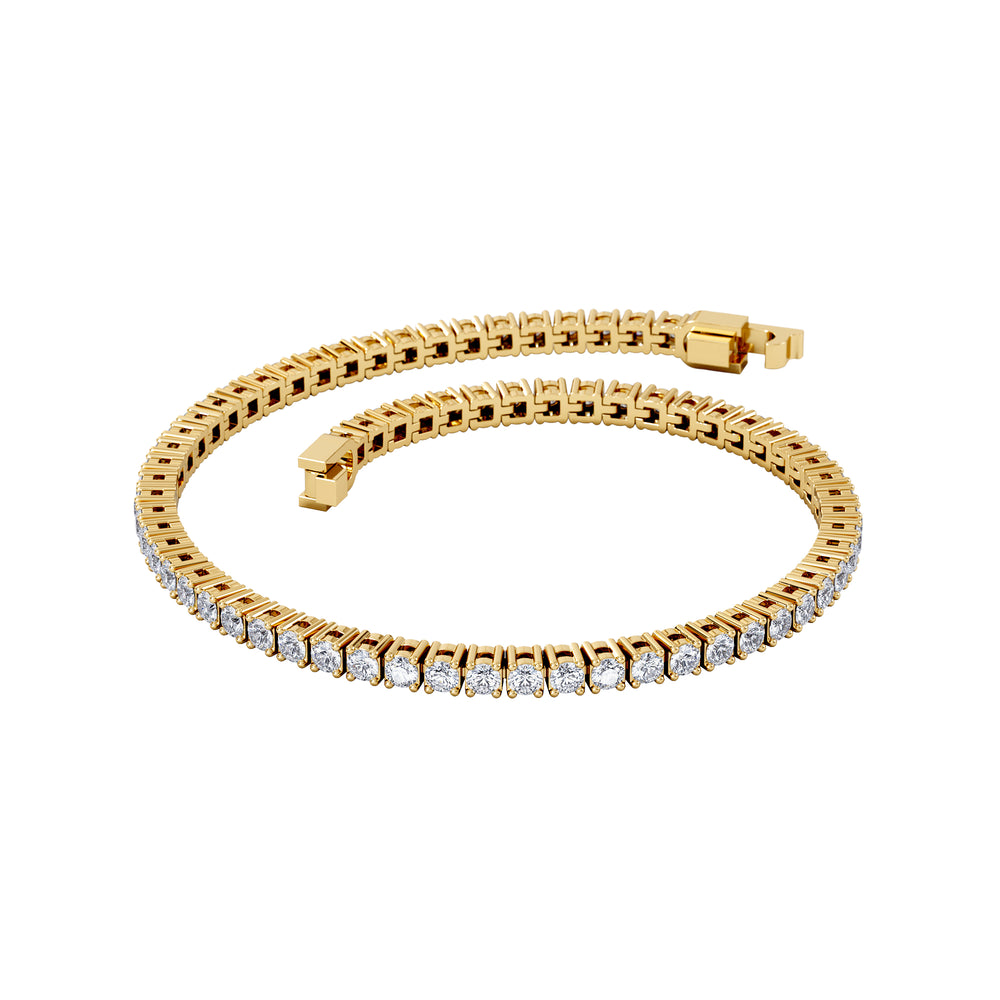 Lab Diamond Tennis Bracelet 3.00ct in 18K Gold Vermeil