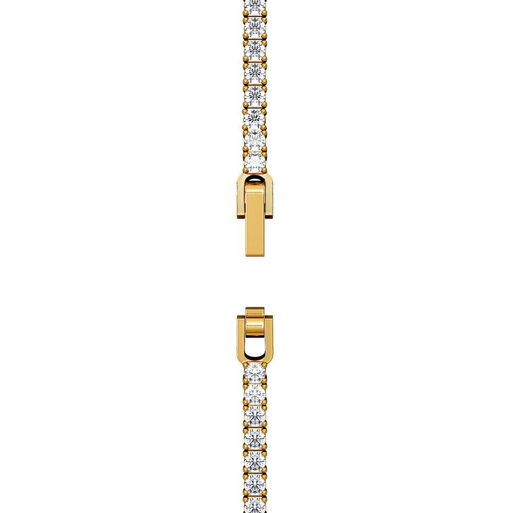 Lab Diamond Tennis Bracelet 3.00ct in 18K Gold Vermeil