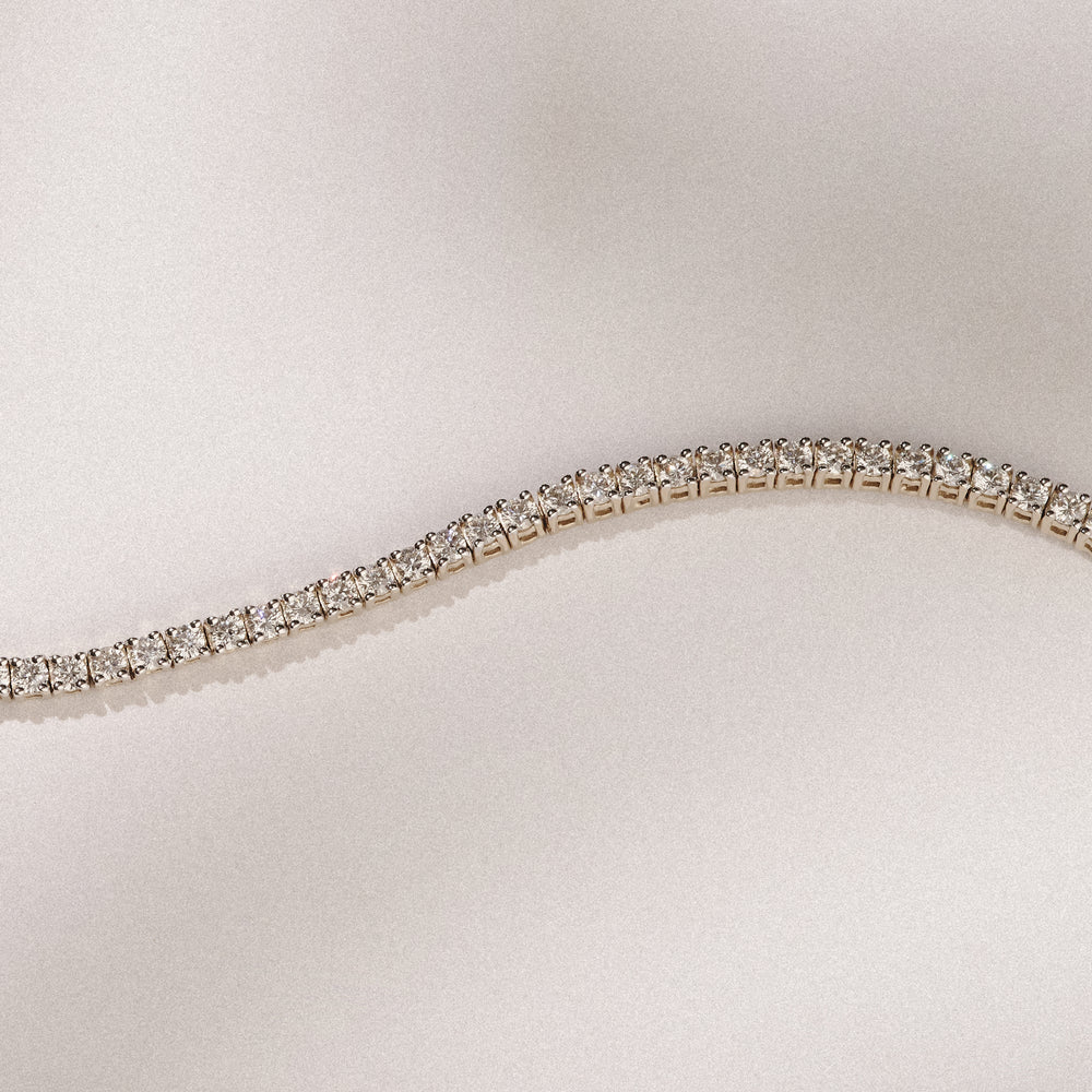 Lab Diamond Tennis Bracelet 3.00ct in 18K Gold Vermeil