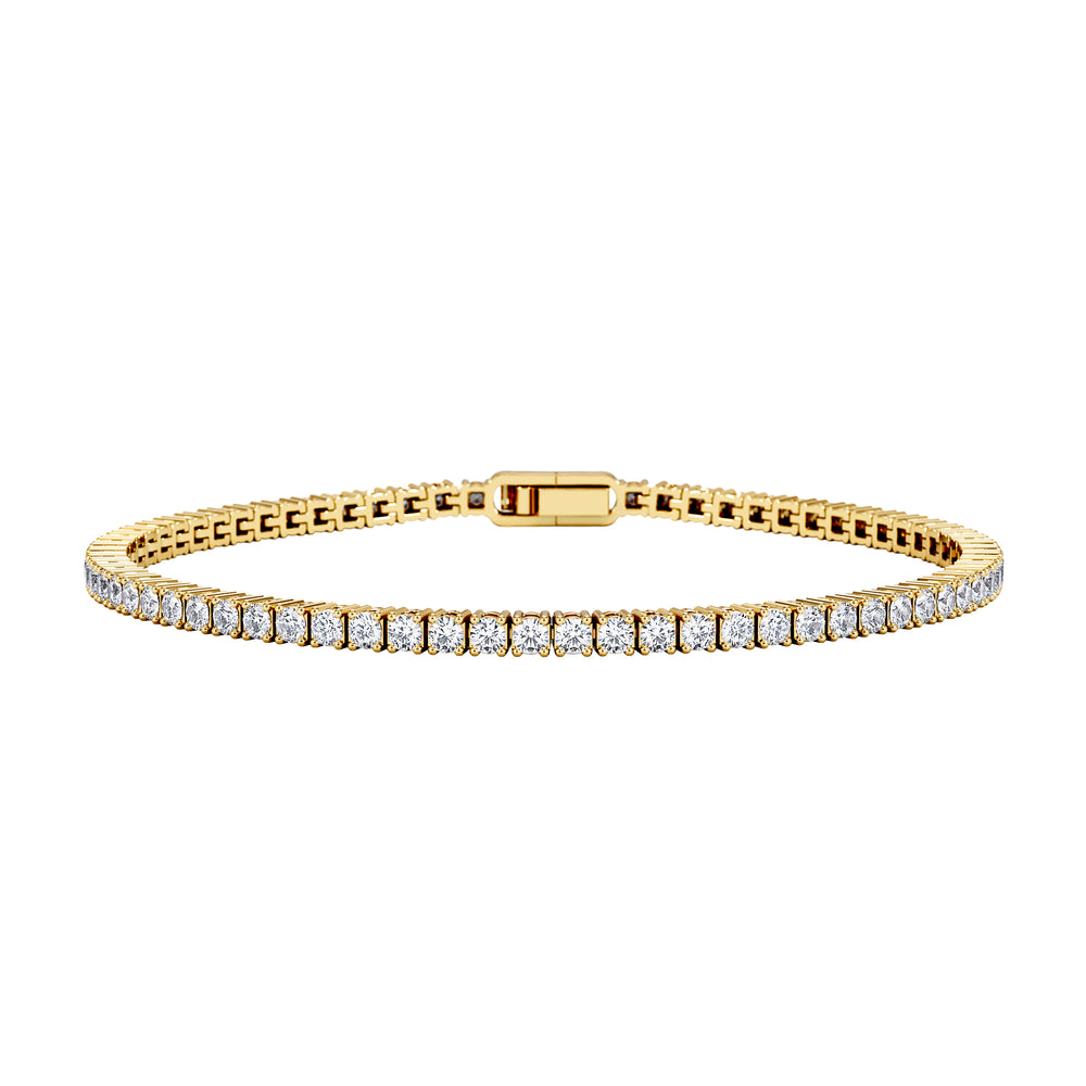 Lab Diamond Tennis Bracelet 3.00ct in 18K Gold Vermeil