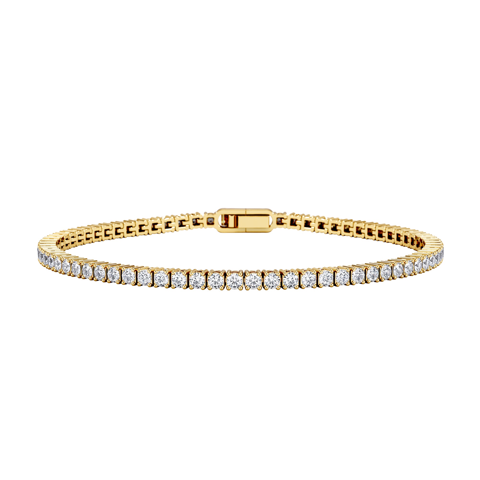 Lab Diamond Tennis Bracelet 3.00ct in 18K Gold Vermeil