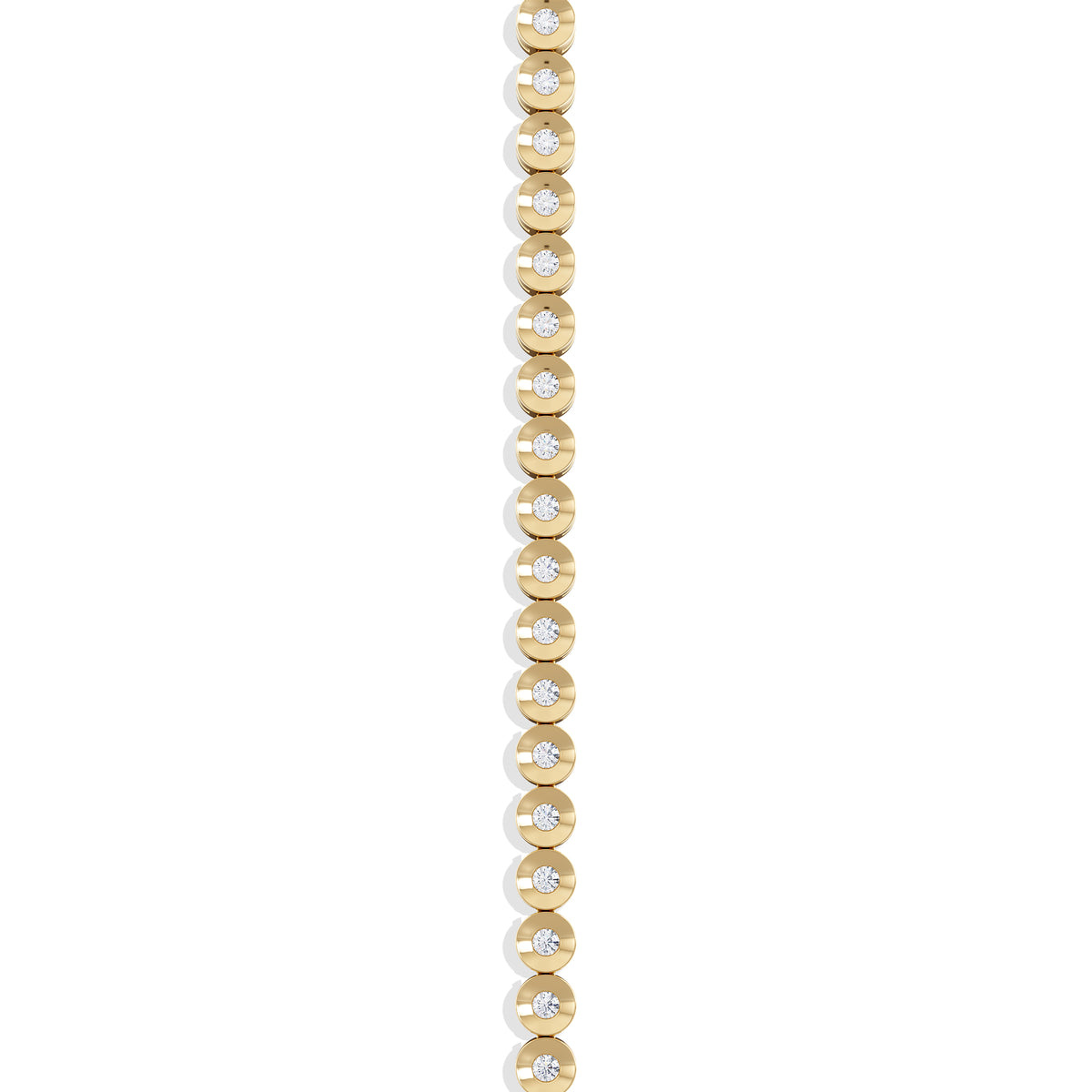 0.50ct Round Cut Lab Diamond Bezel Tennis Bracelet in 18K Gold Vermeil