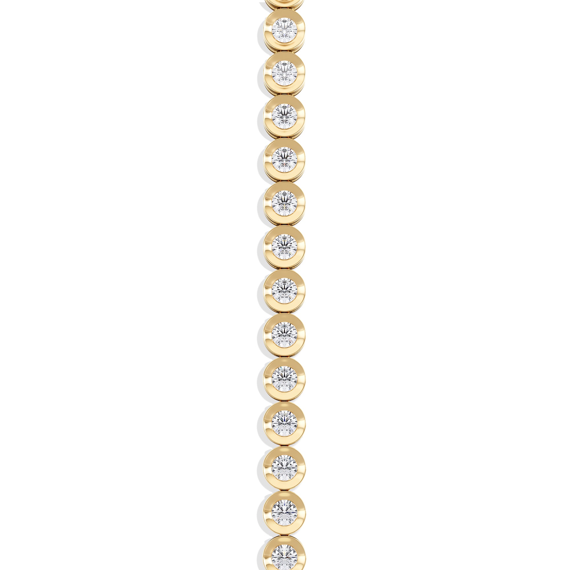 2.00ct Round Cut Lab Diamond Bezel Tennis Bracelet in 18K Gold Vermeil