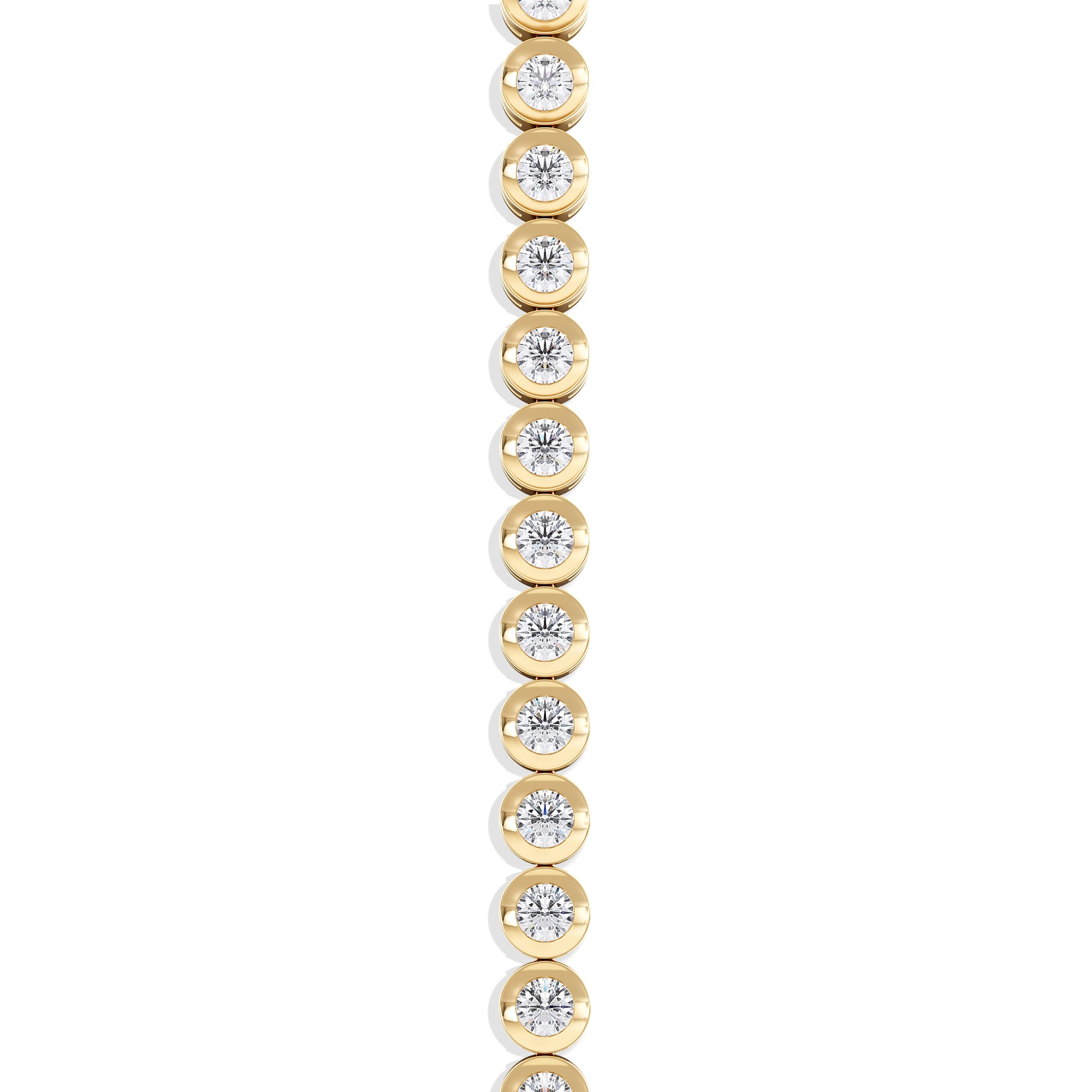 3.00ct Round Cut Lab Diamond Bezel Tennis Bracelet in 18K Gold Vermeil