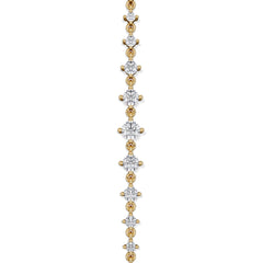 Moments 1.00ct Round Cut Lab Diamond Adjustable Tennis Bracelet in 18K Gold Vermeil