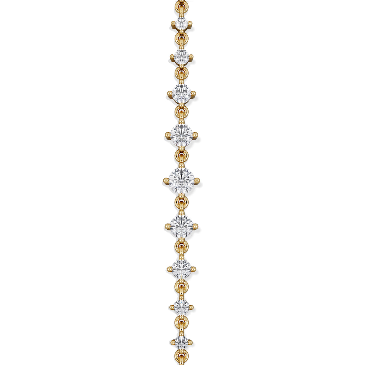 Moments 1.00ct Round Cut Lab Diamond Adjustable Tennis Bracelet in 18K Gold Vermeil