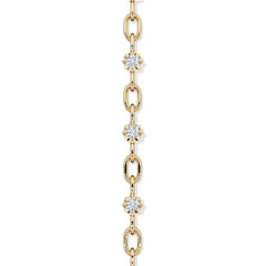 Bound Lab Diamond Link Bracelet 0.40ct Round Cut in 18K Gold Vermeil