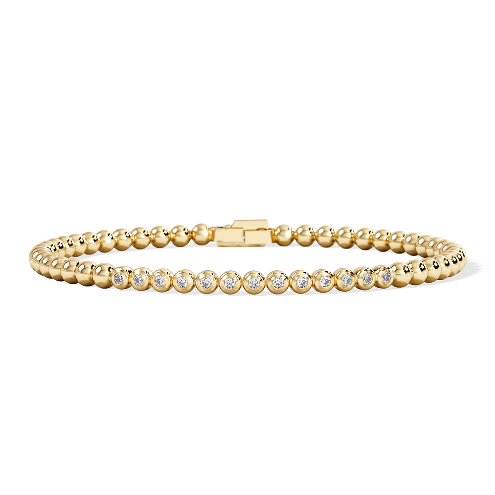Solis 0.30ct Round Cut Lab Diamond Tennis Bracelet in 18K Gold Vermeil