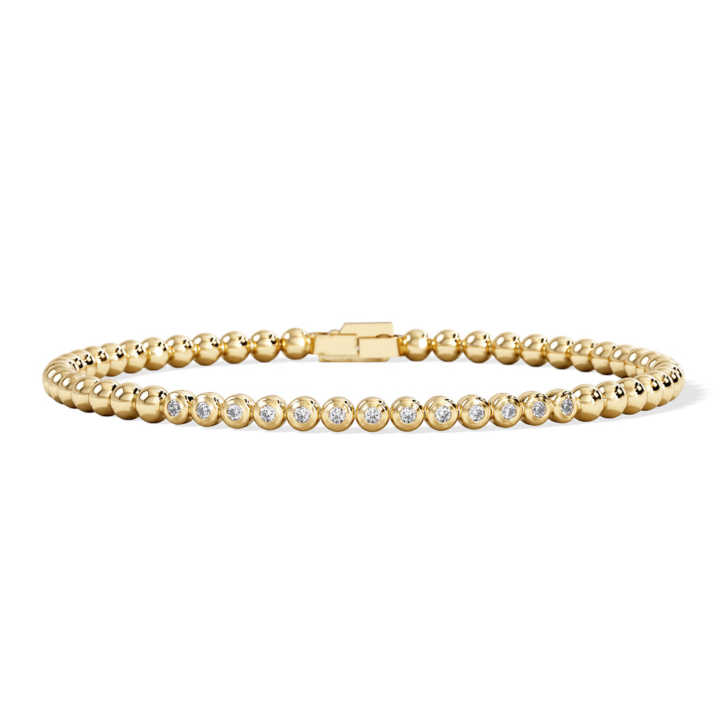 Solis 0.30ct Round Cut Lab Diamond Tennis Bracelet in 18K Gold Vermeil