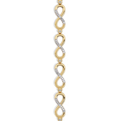 Infinity Love 0.05ct Lab Diamond Link Bracelet in 18K Gold Vermeil