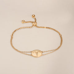 Astrology Aries 0.07ct Lab Grown Diamond Adjustable Medallion Bracelet 18K Gold Vermeil