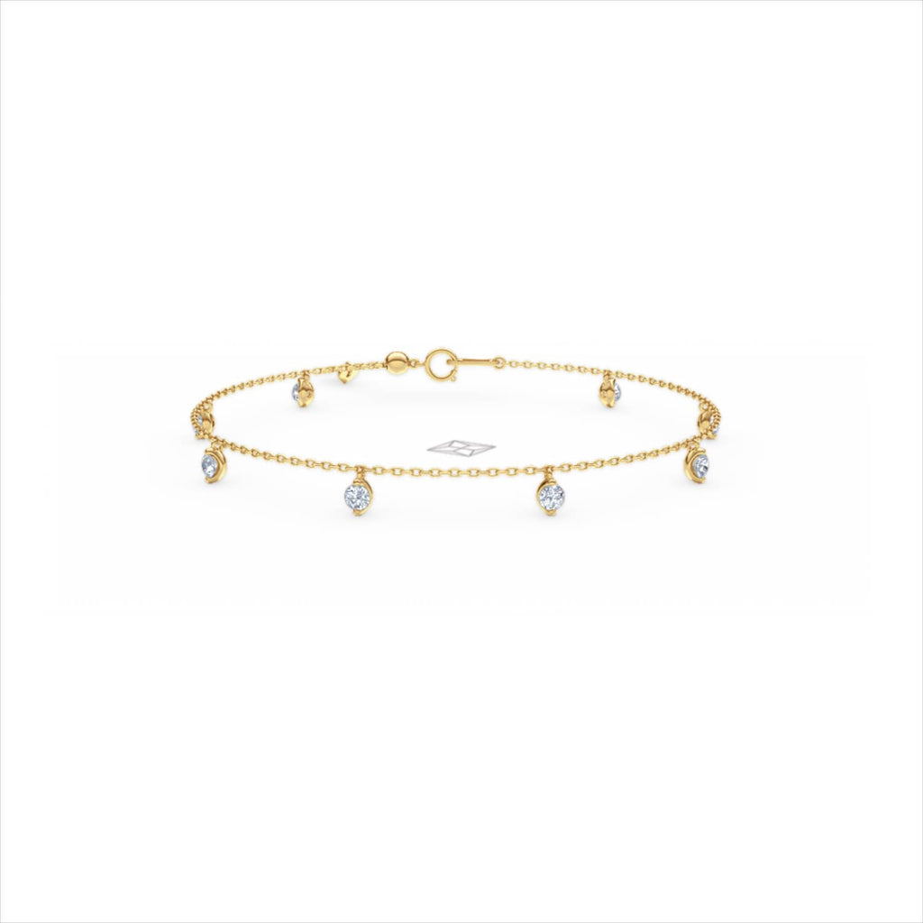 The Anklet - 0.50ct Round Cut Lab Diamond in 18K Gold Vermeil