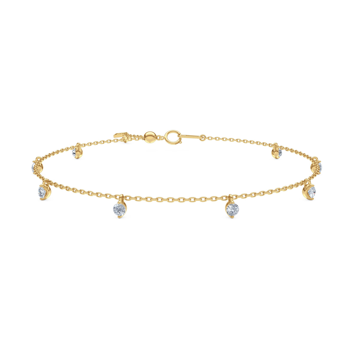 The Anklet - 0.50ct Round Cut Lab Diamond in 18K Gold Vermeil