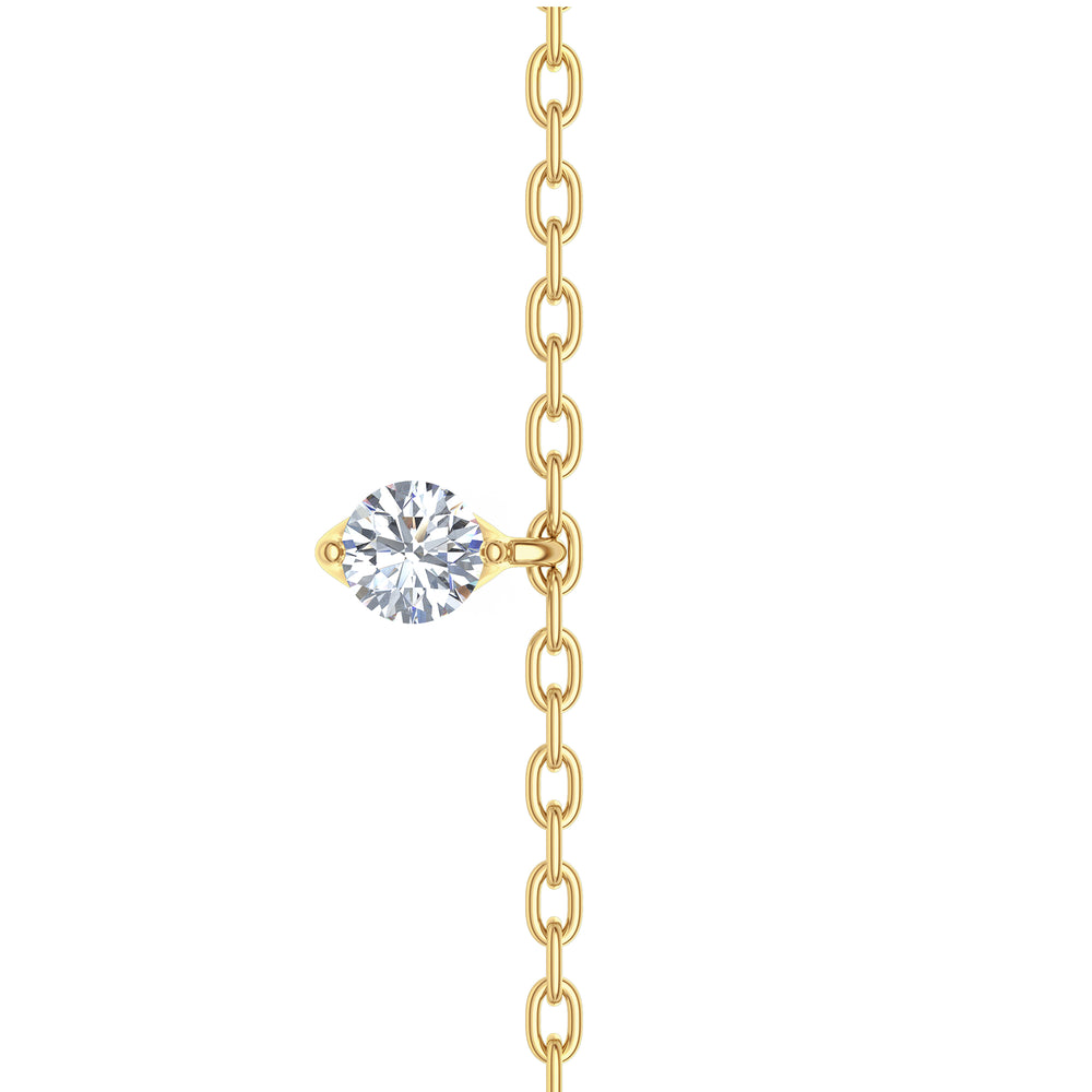 The Anklet - 0.50ct Round Cut Lab Diamond in 18K Gold Vermeil