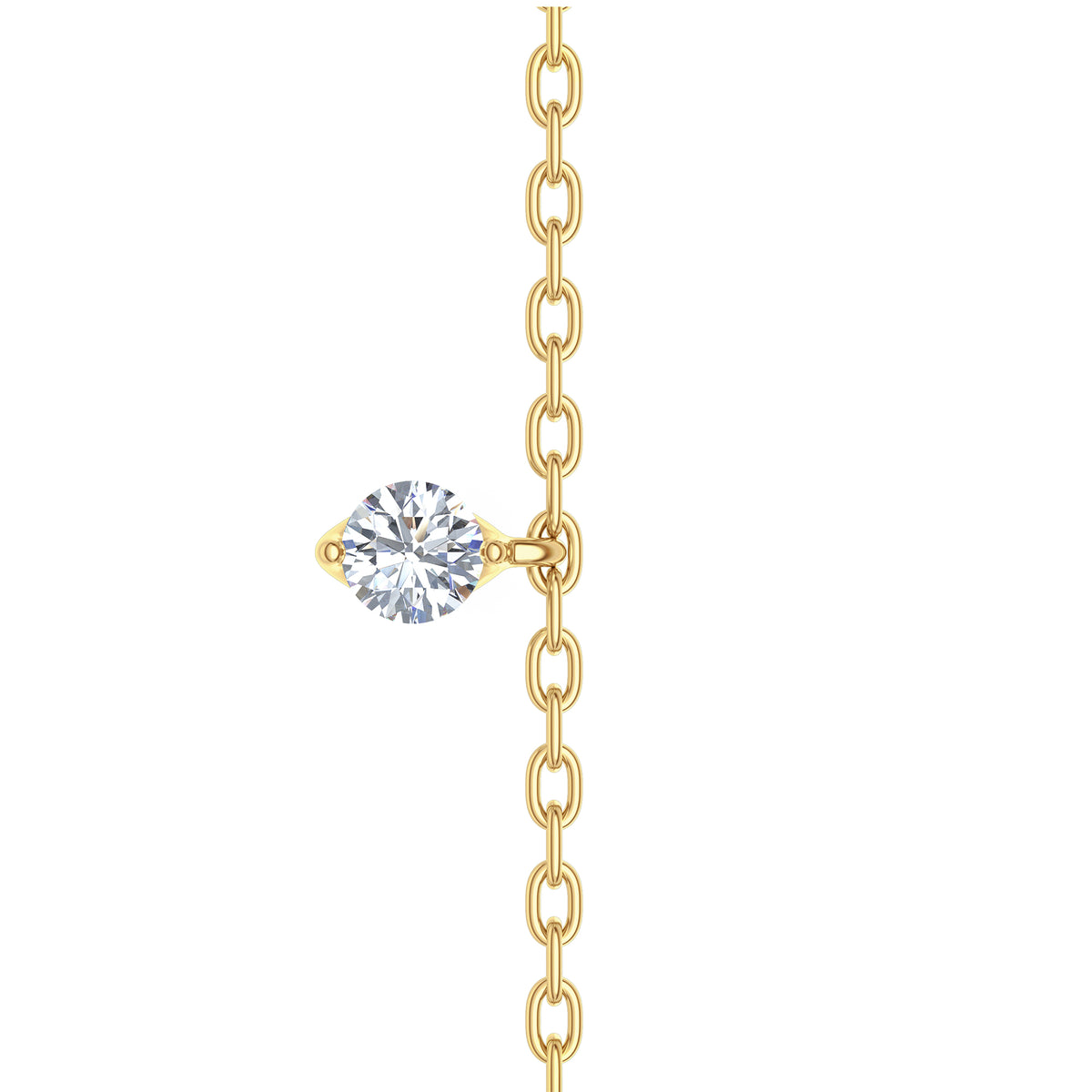 The Anklet - 0.50ct Round Cut Lab Diamond in 18K Gold Vermeil
