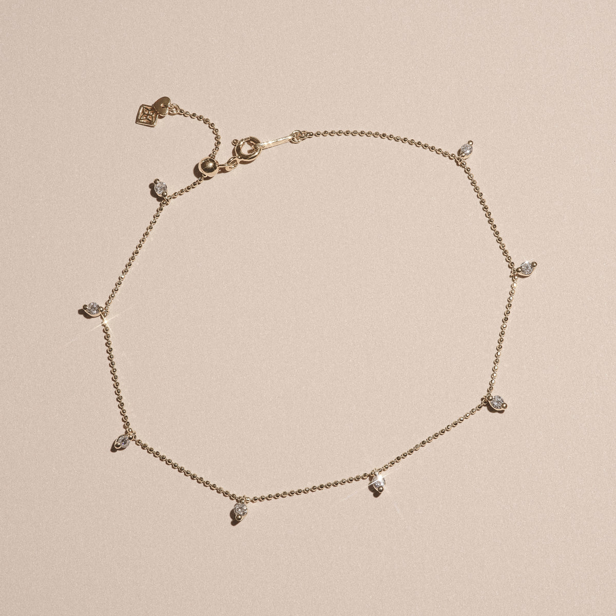The Anklet - 0.50ct Round Cut Lab Diamond in 18K Gold Vermeil