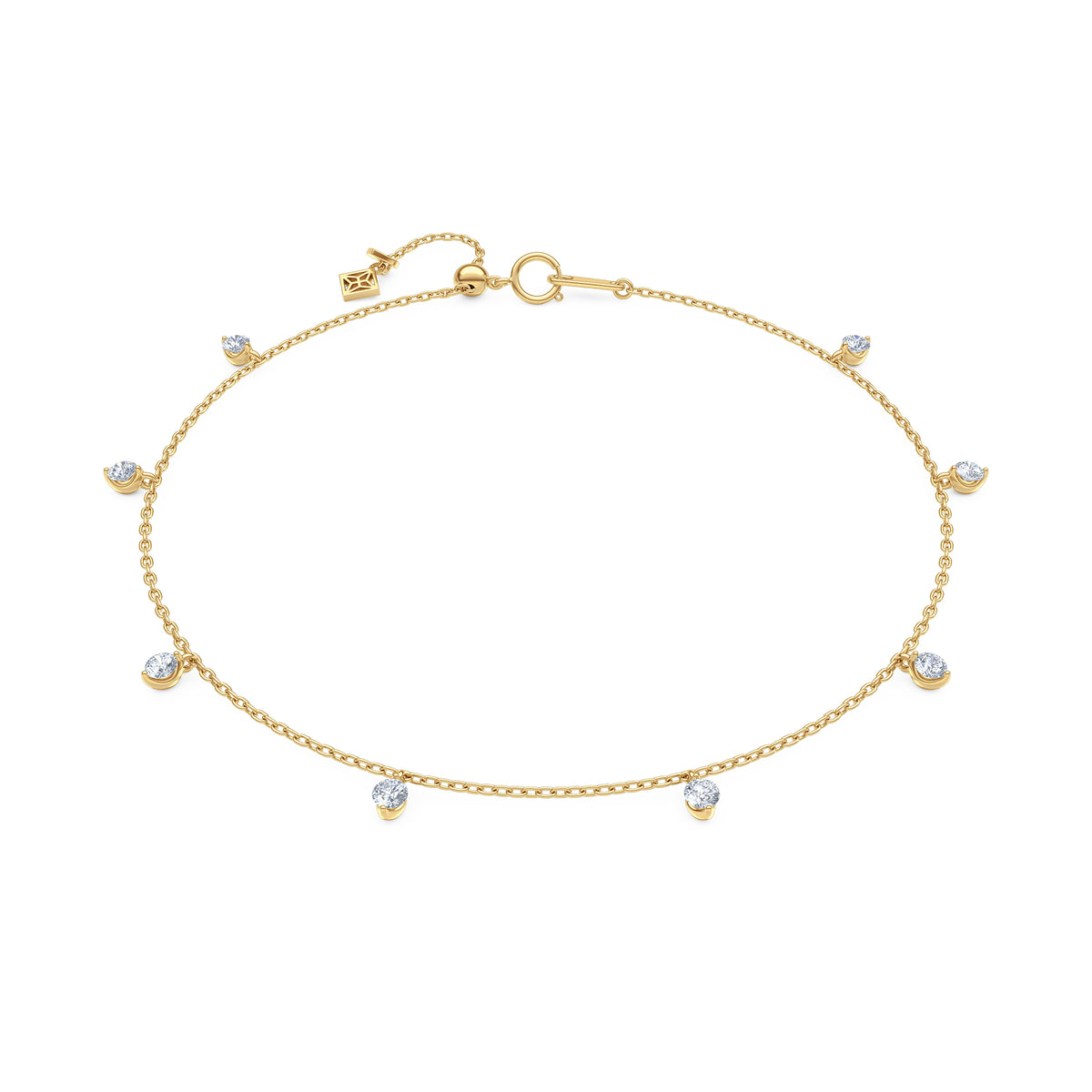 The Anklet - 0.50ct Round Cut Lab Diamond in 18K Gold Vermeil