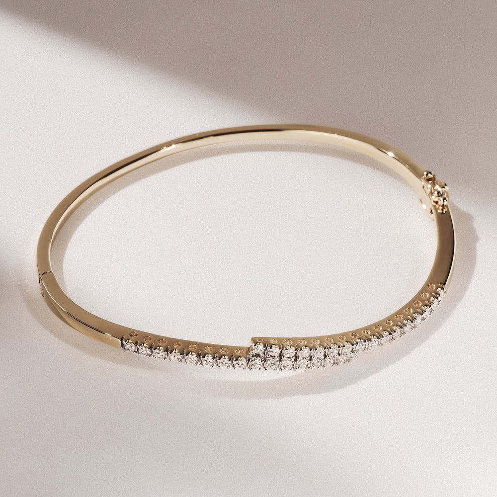 Lab Diamond Bangle 0.50ct in 18K Gold Vermeil