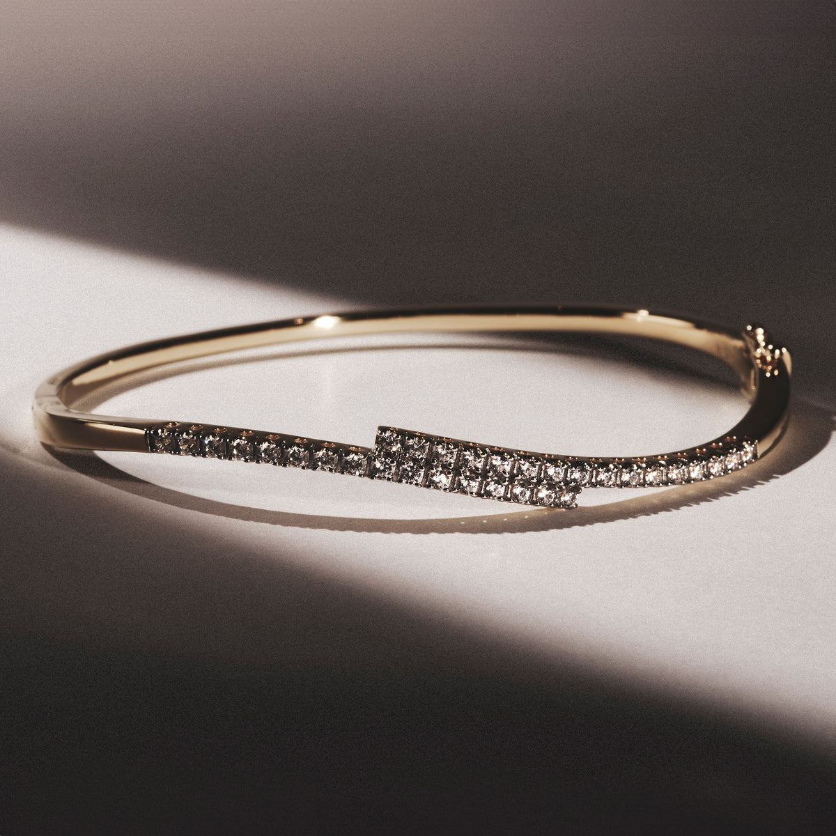 Lab Diamond Bangle 0.50ct in 18K Gold Vermeil