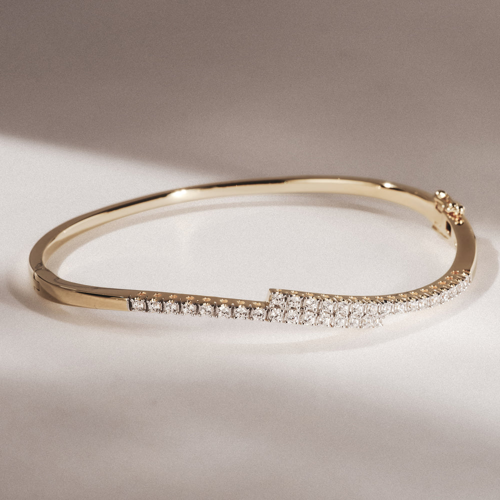 Lab Diamond Bangle 0.50ct in 18K Gold Vermeil