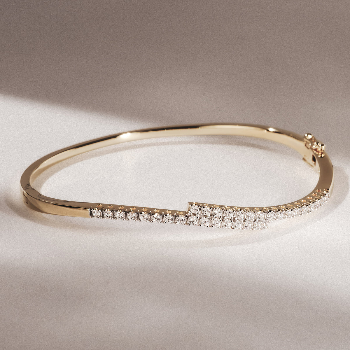 Lab Diamond Bangle 0.50ct in 18K Gold Vermeil
