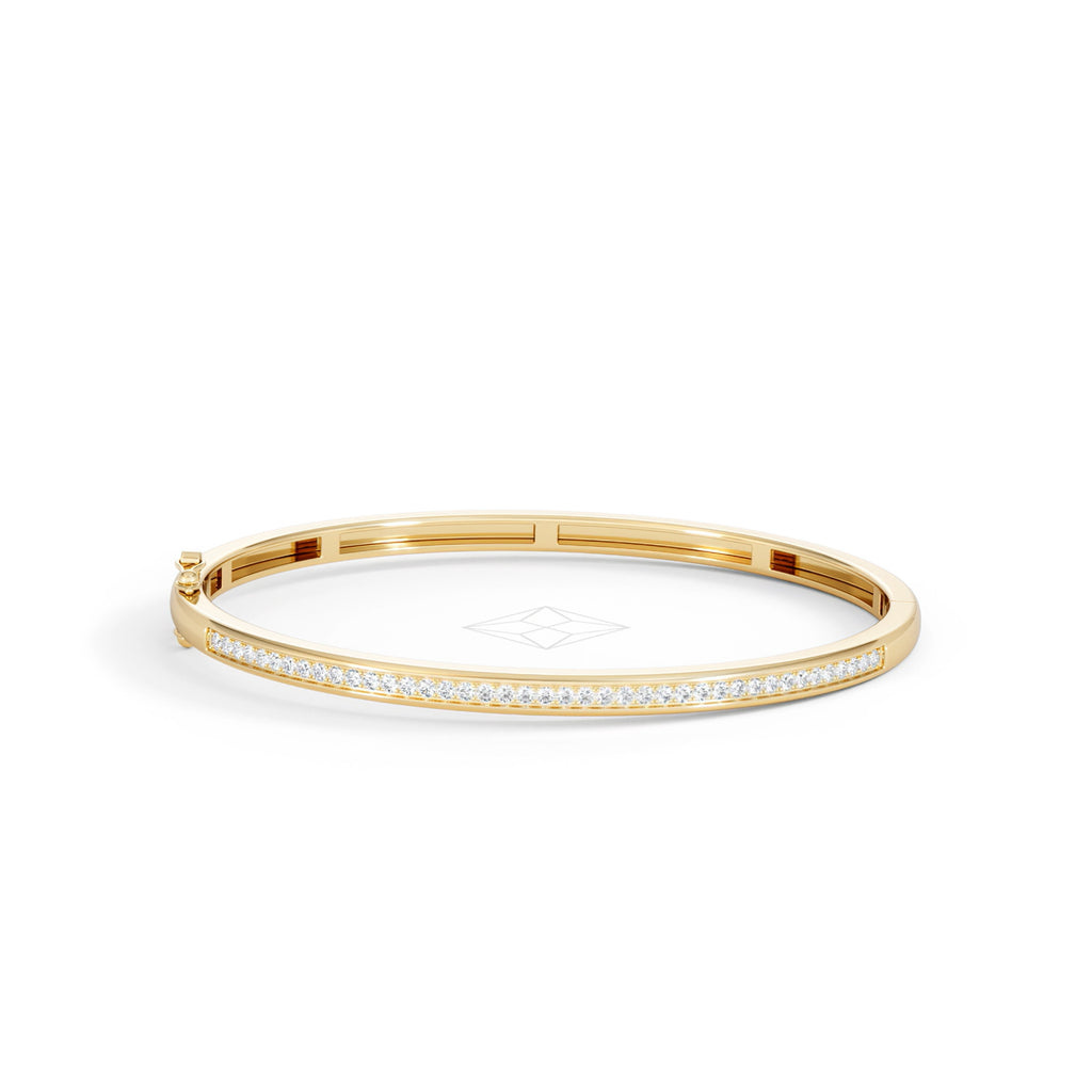 Heritage 0.50ct Round Cut Lab Diamond Bangle in 18K Gold Vermeil