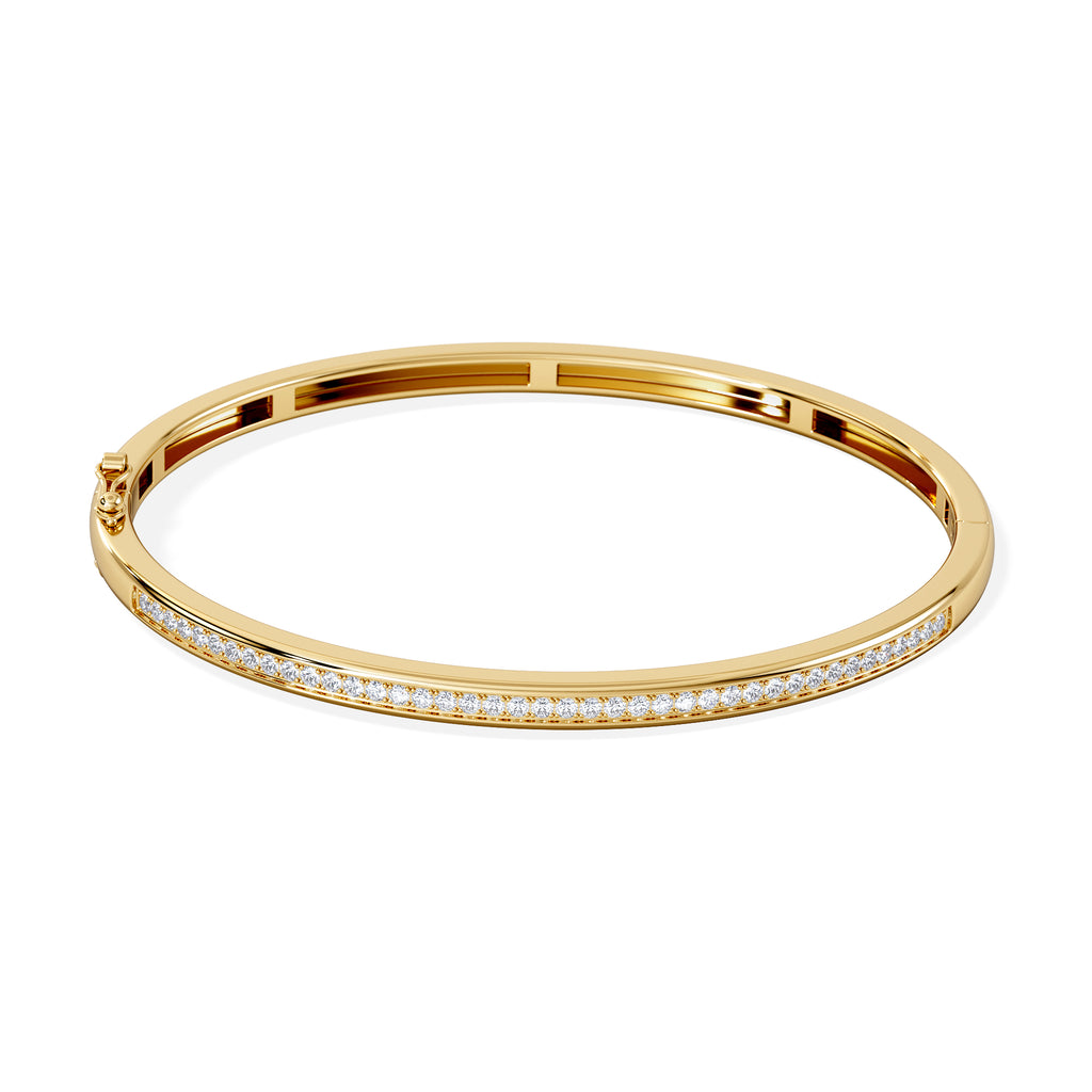 Heritage 0.50ct Round Cut Lab Diamond Bangle in 18K Gold Vermeil