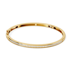 Heritage 0.50ct Round Cut Lab Diamond Bangle in 18K Gold Vermeil