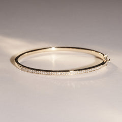Heritage 0.50ct Round Cut Lab Diamond Bangle in 18K Gold Vermeil
