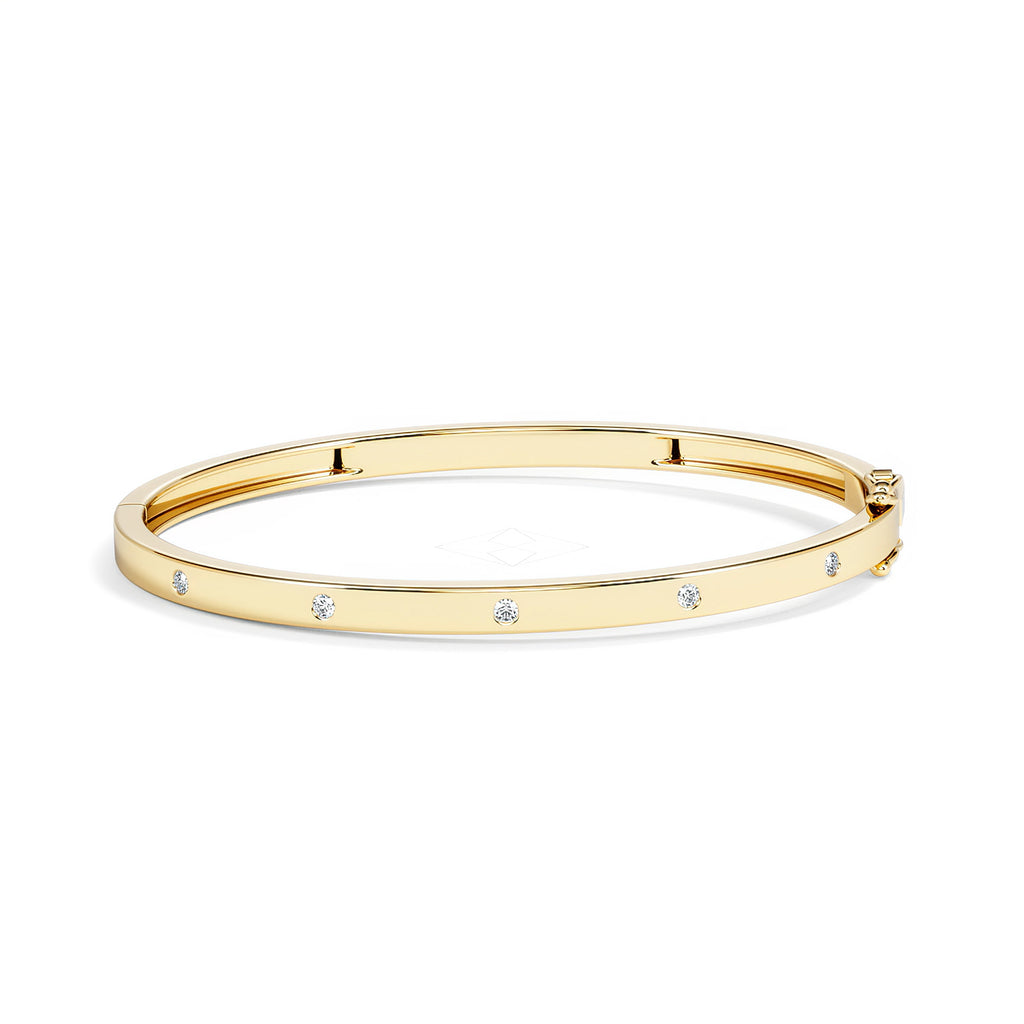 Élan 0.15ct Lab Diamond Bangle in18K Gold Vermeil