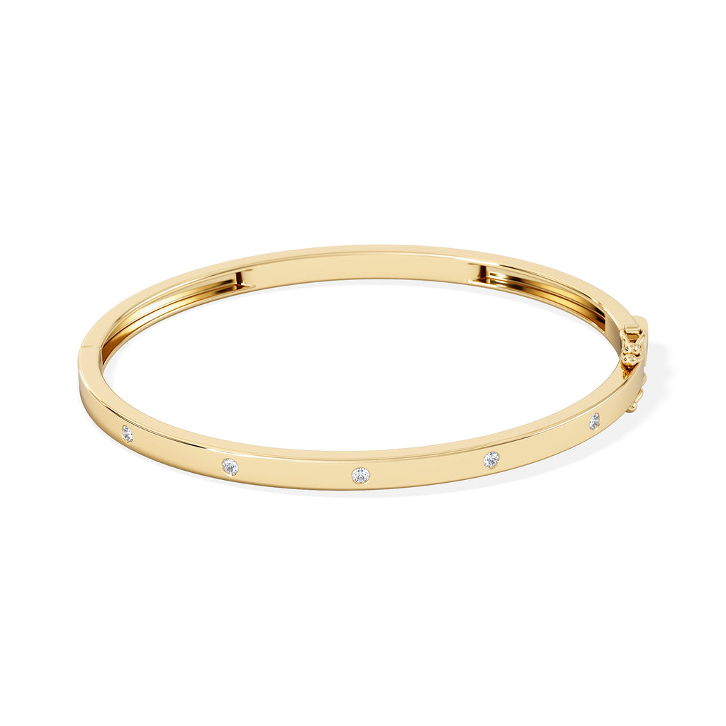 Élan 0.15ct Lab Diamond Bangle in18K Gold Vermeil