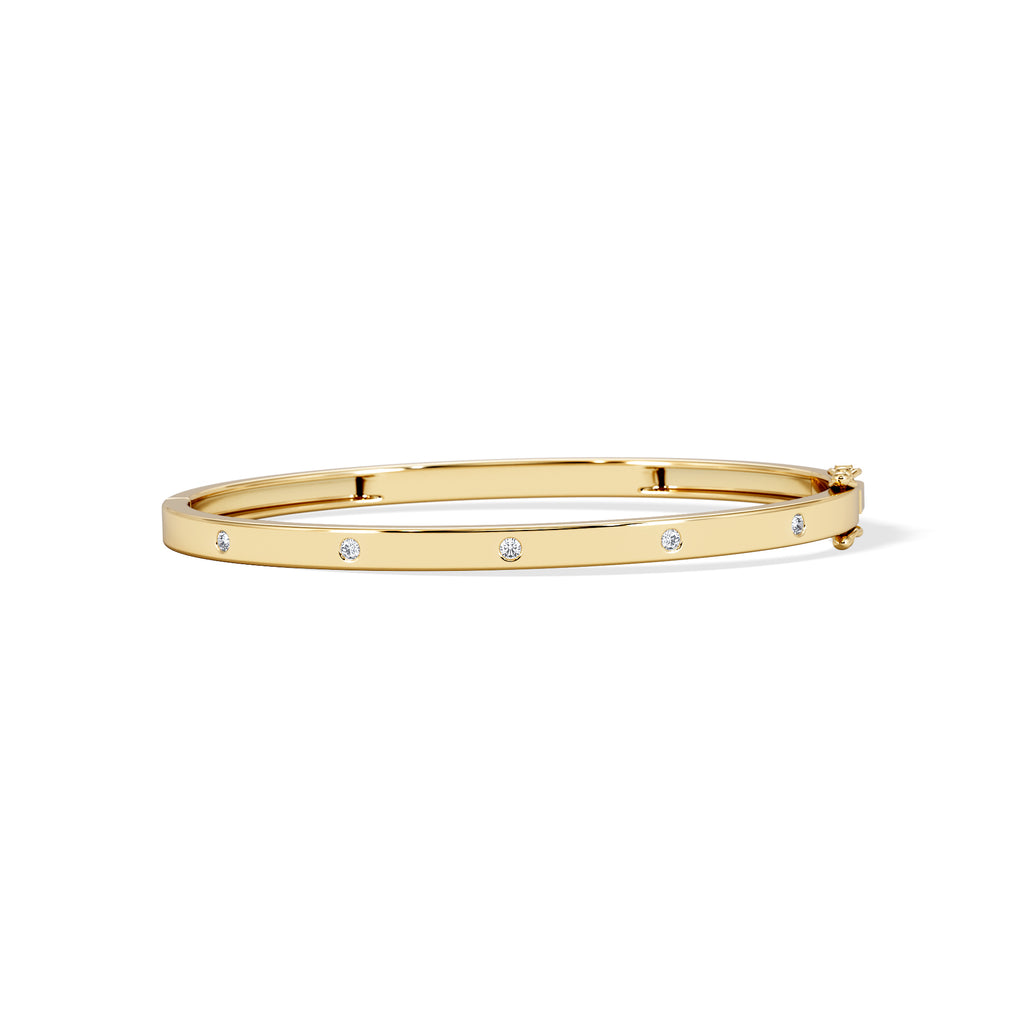 Élan 0.15ct Lab Diamond Bangle in18K Gold Vermeil