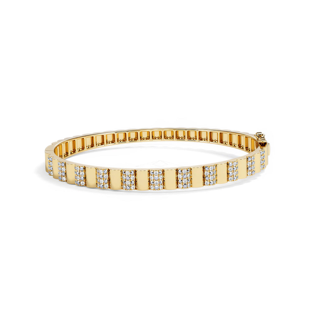 Contour 0.50ct Lab Diamond Bangle in Gold Vermeil