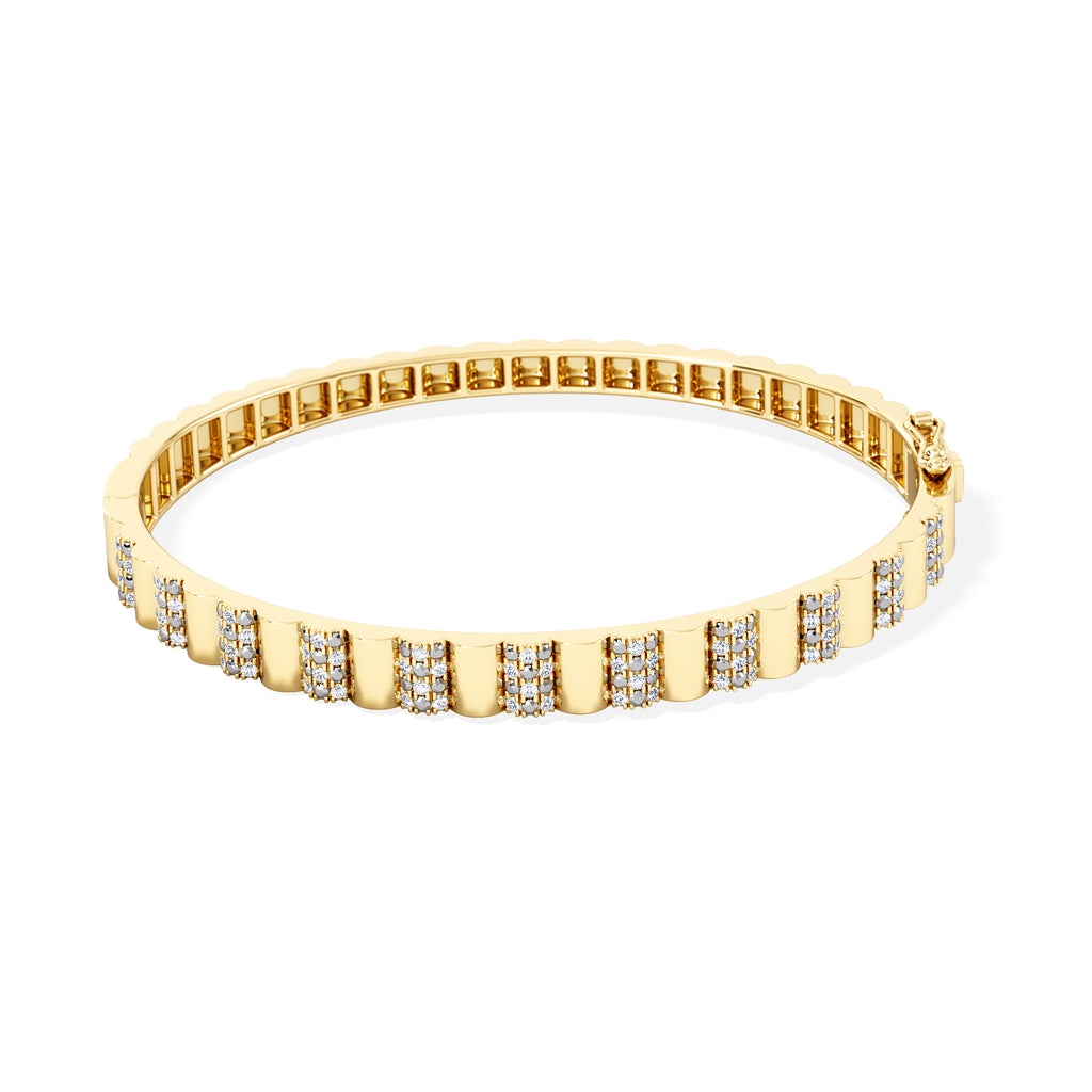 Contour 0.50ct Lab Diamond Bangle in Gold Vermeil