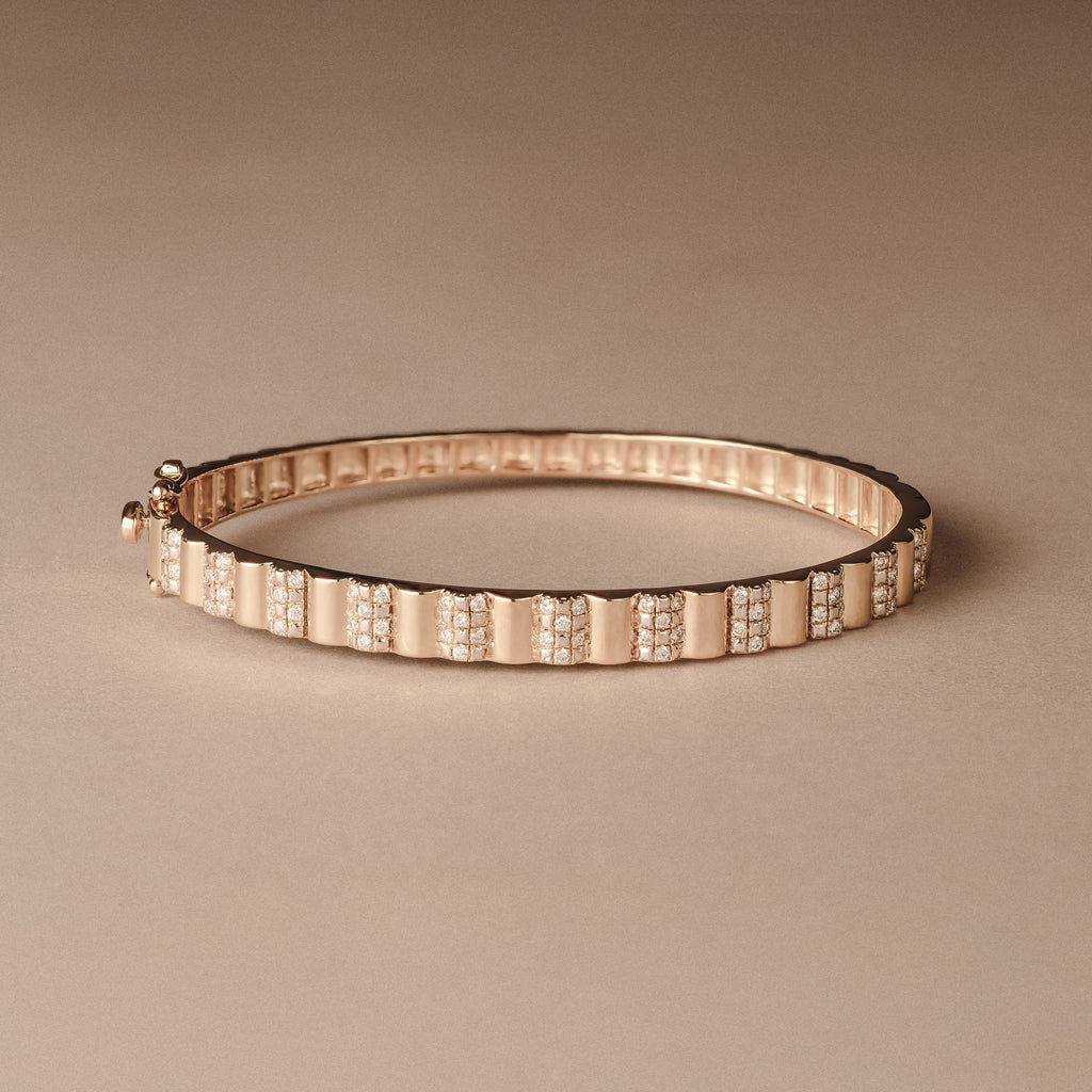 Contour 0.50ct Lab Diamond Bangle in Gold Vermeil