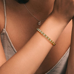 Contour 0.50ct Lab Diamond Bangle in Gold Vermeil